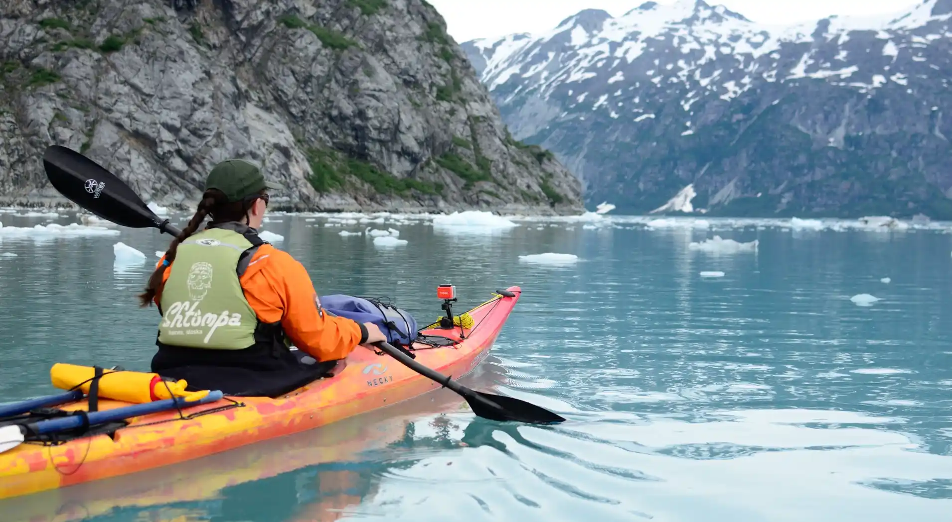 Kayaking through Alaska