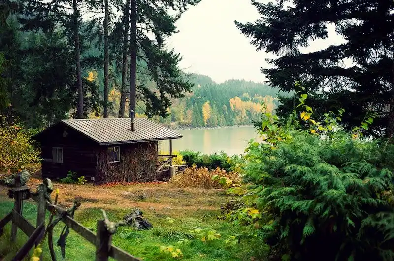 Cabin by the Lake in Africa