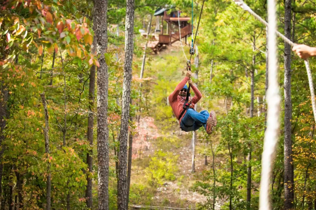 Zip Line At Rugaru Adventures In Broken Bow Broken Bow Ok