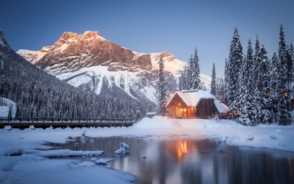 Banff Canada Snowy Peaks and Cozy Lodges