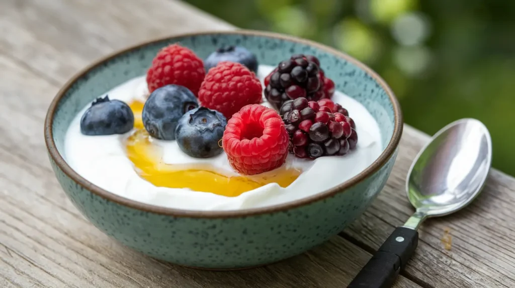 Greek Yogurt Cups with Honey and Berries